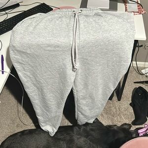 Gray joggers/sweats from fashion nova